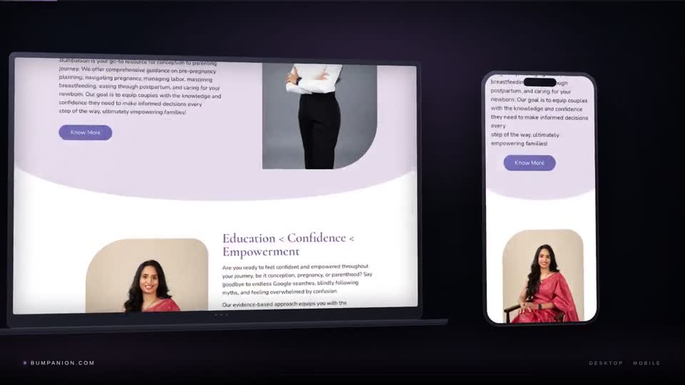 Bumpanion website preview